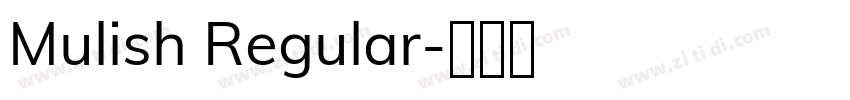 Mulish Regular字体转换